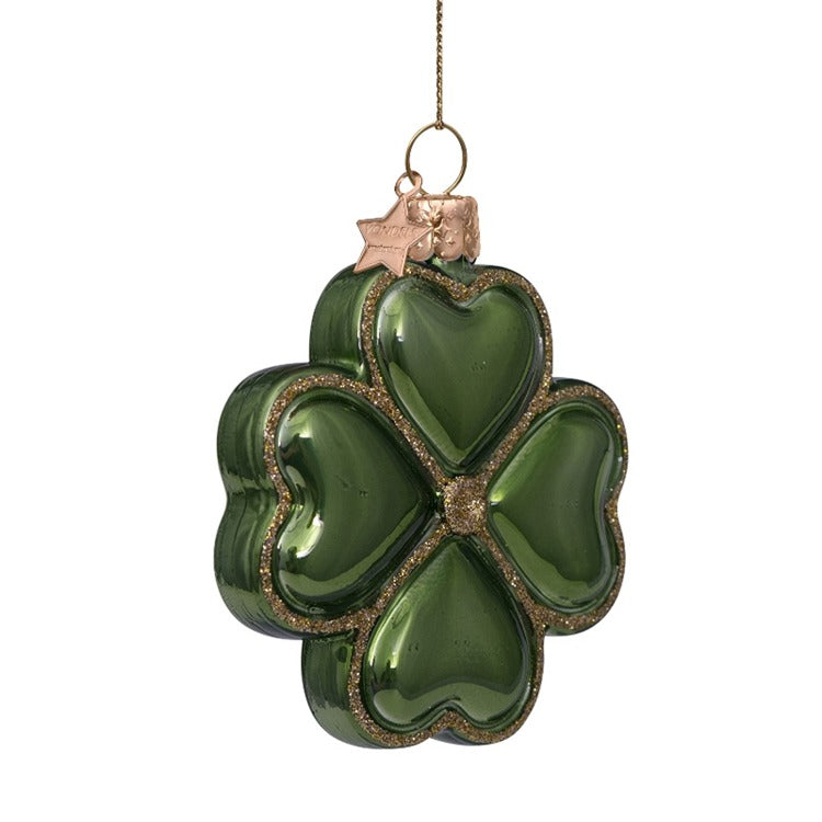 Green Opal Clover Ornament