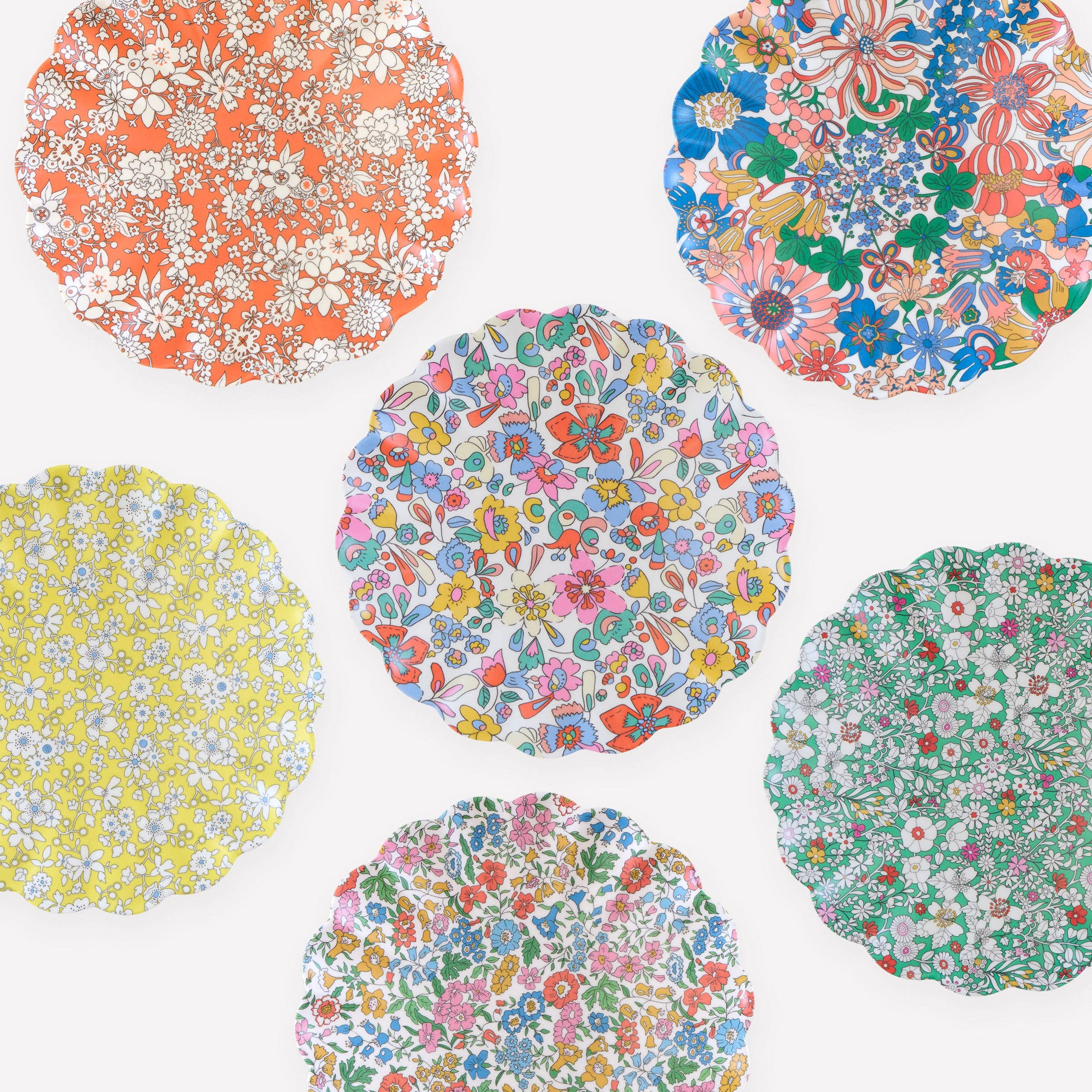 Meri Meri x Liberty Garden Party Reusable Small Plates