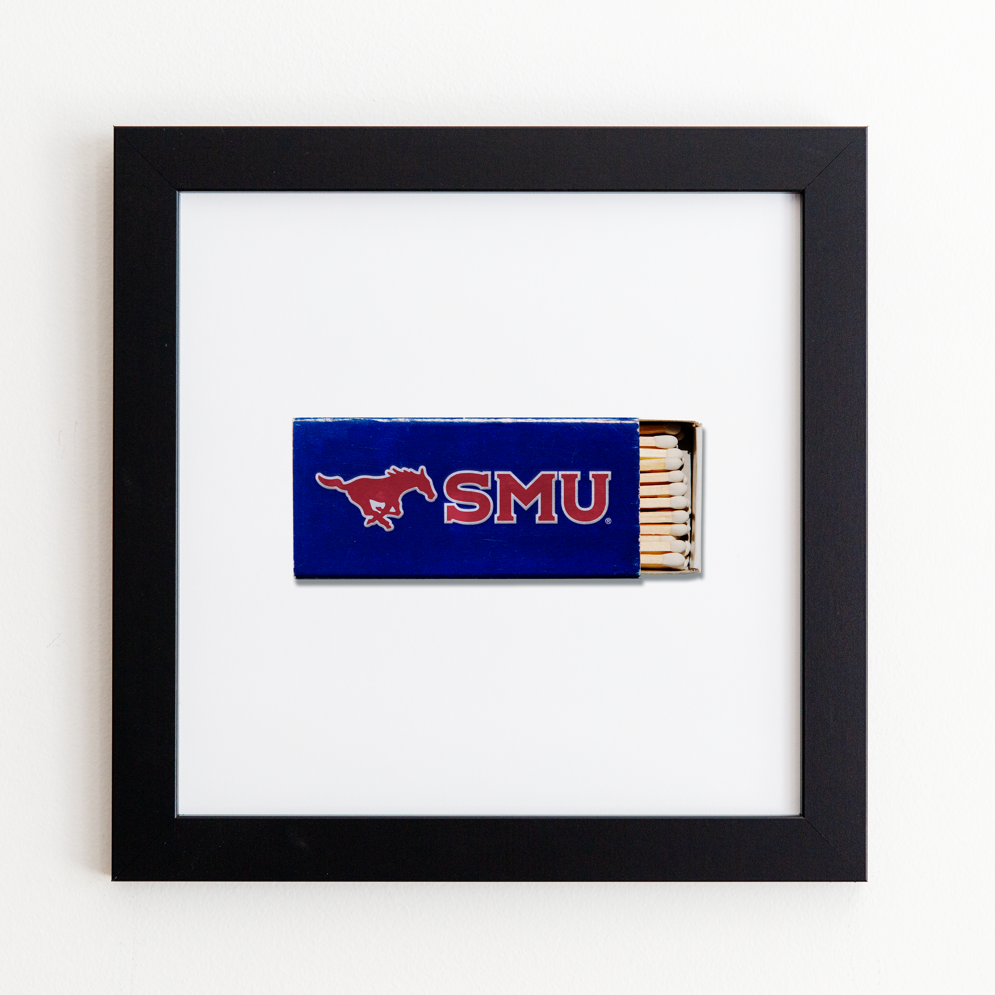 SMU Matchbook Print in Black Frame