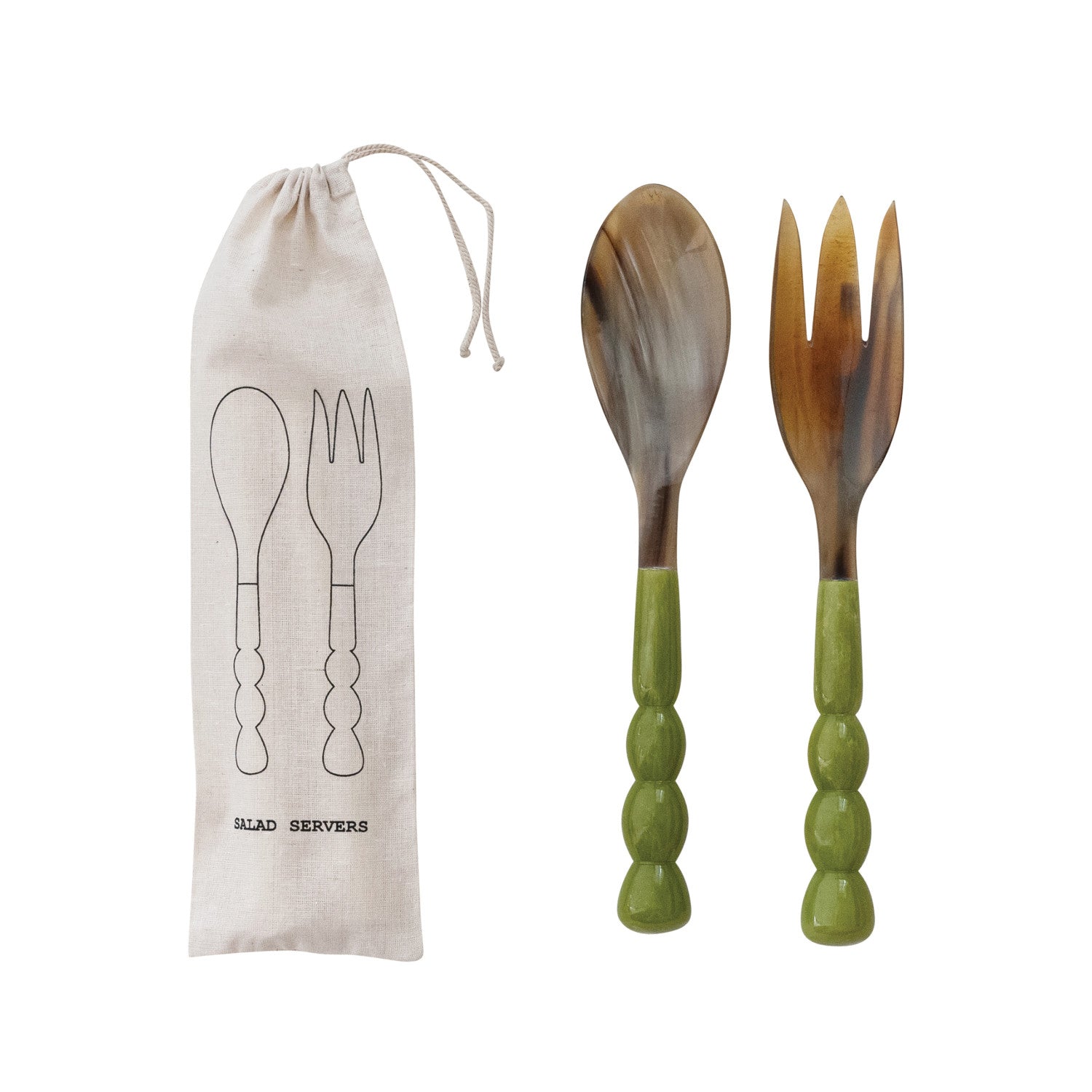 Resin Horn Salad Servers