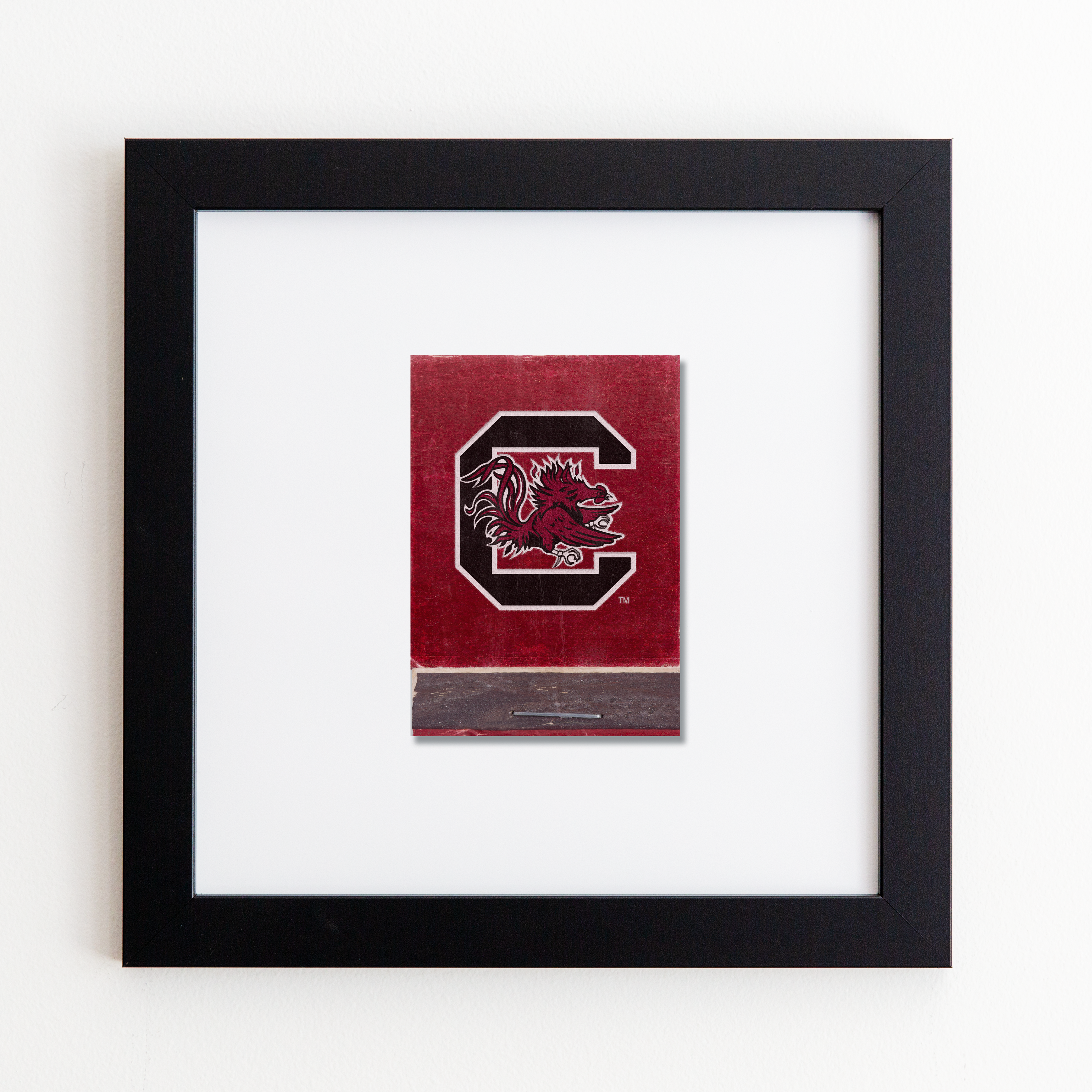 South Carolina Matchbook Print in Black Frame