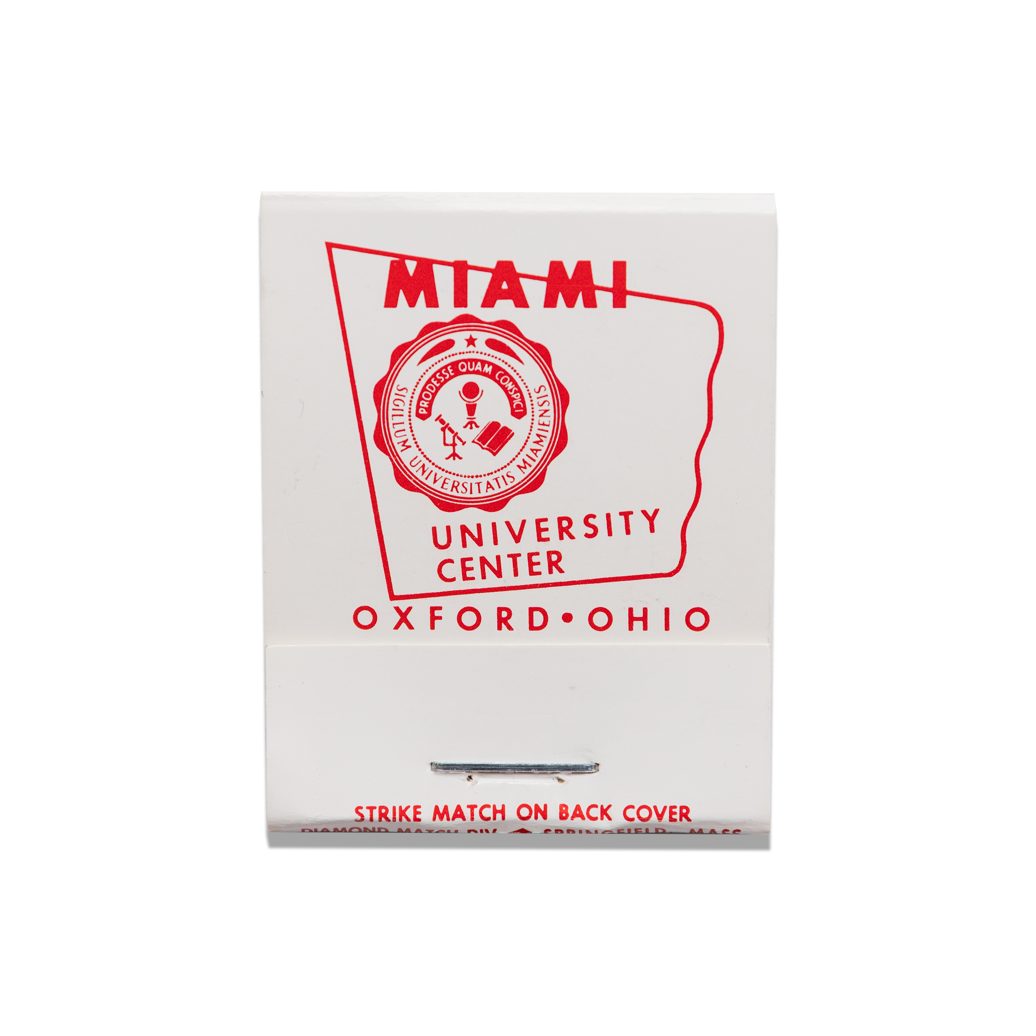 Miami University, Oxford Ohio Matchbook - Print Only
