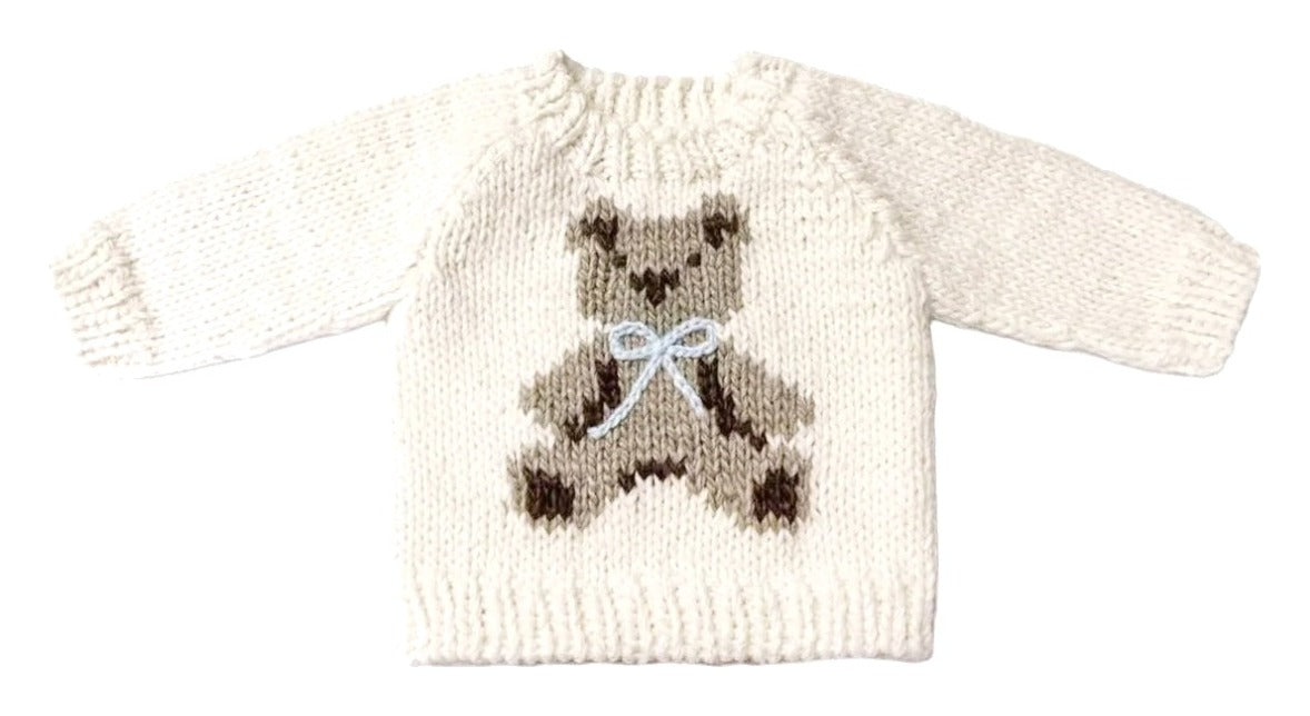 Teddy Bear Sweater - Baby Blue