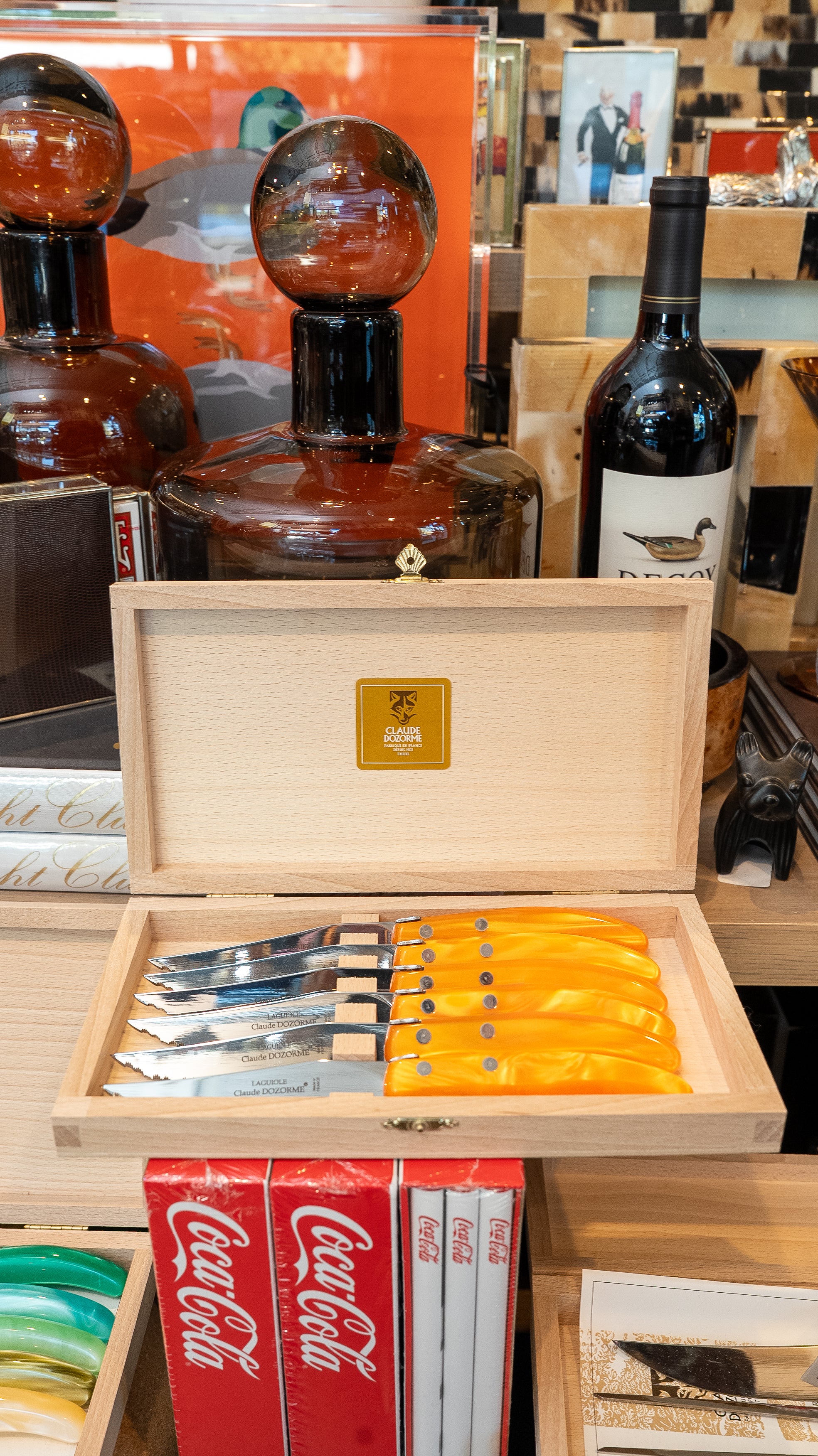 Box of 6 Orange Steak Knives