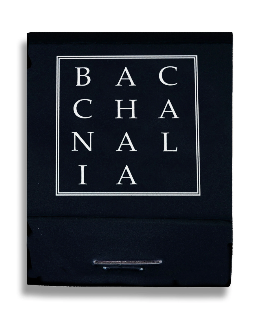 Bacchanalia (Black) Matchbook Print - (Print Only)