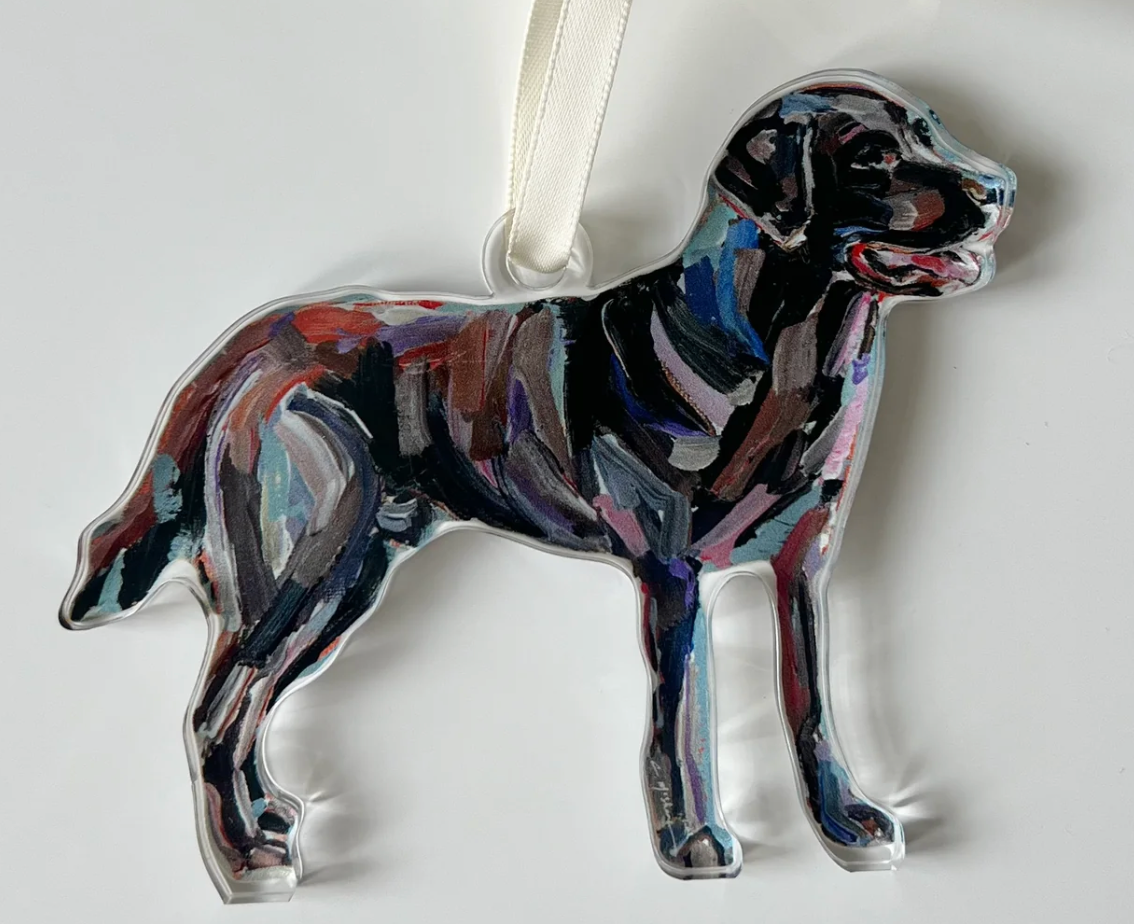 Chocolate Lab Acrylic Ornament