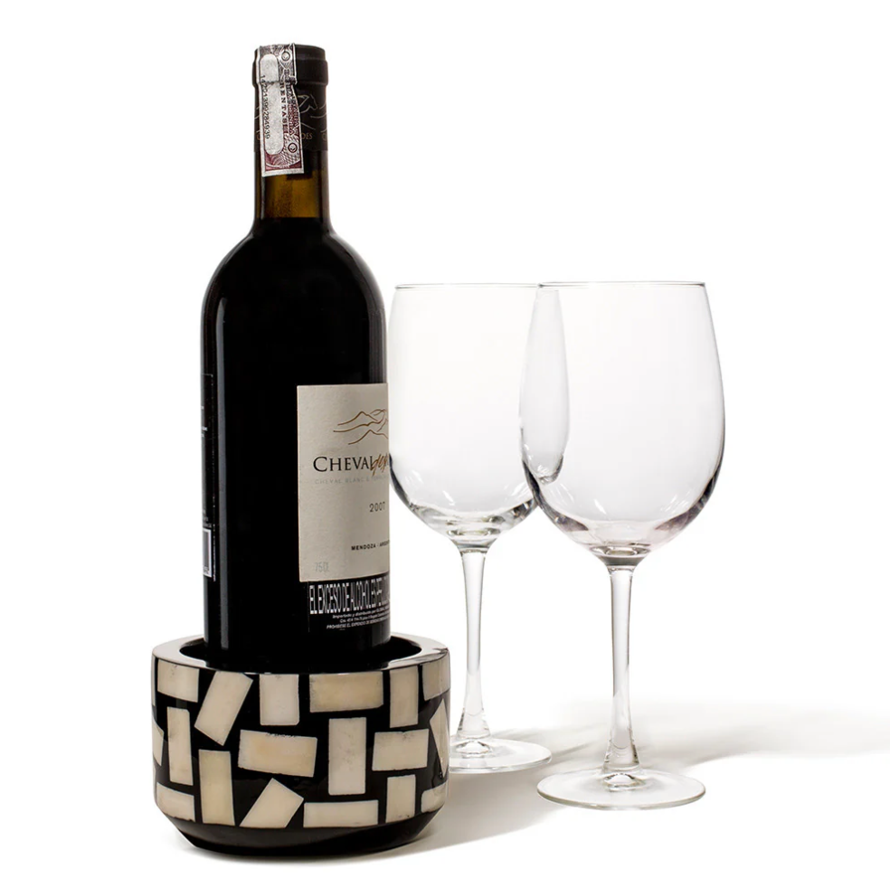 Bone Domino Wine Bottle Holder