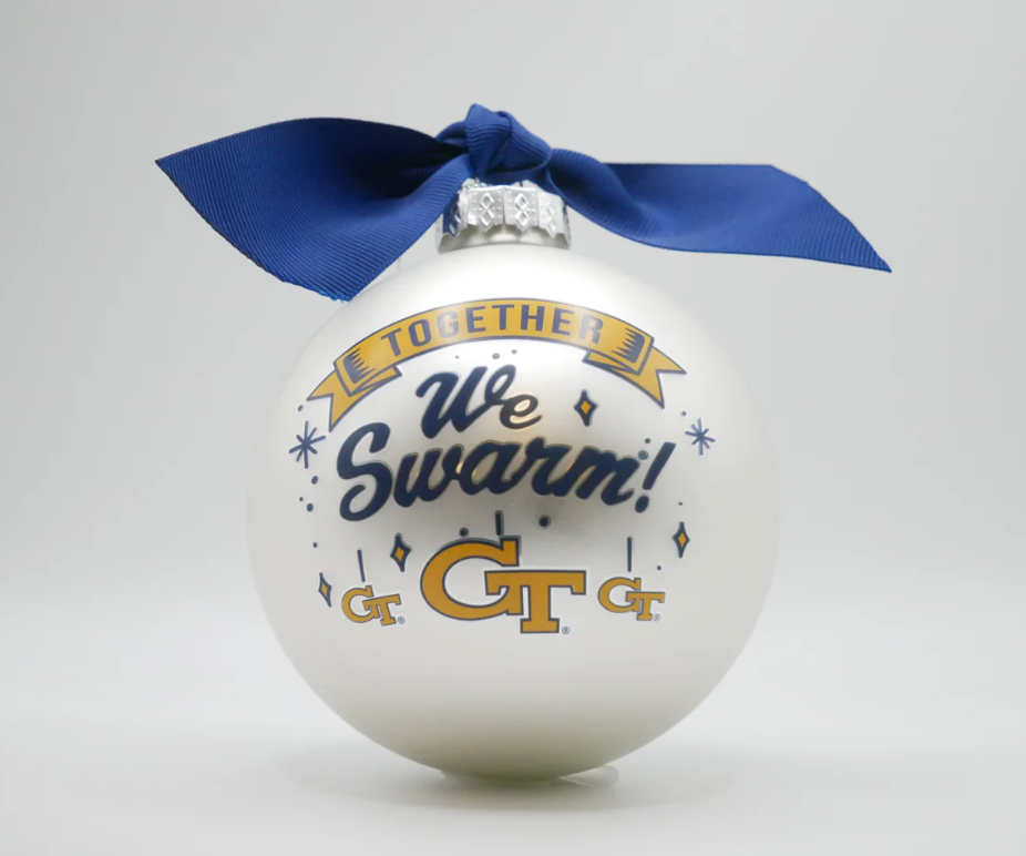 Georgia Tech Glass Ball Ornament
