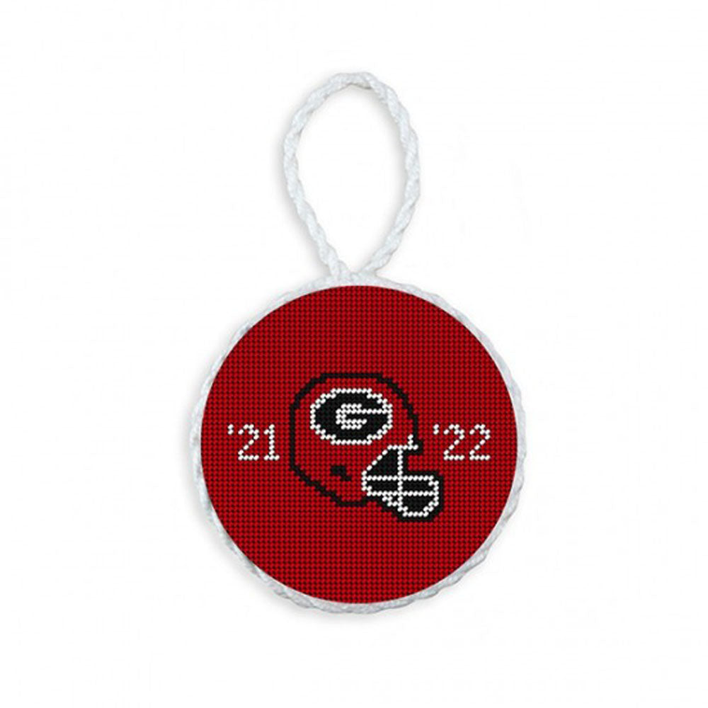 Georgia 2021 & 2022 National Championship Needlepoint Ornament
