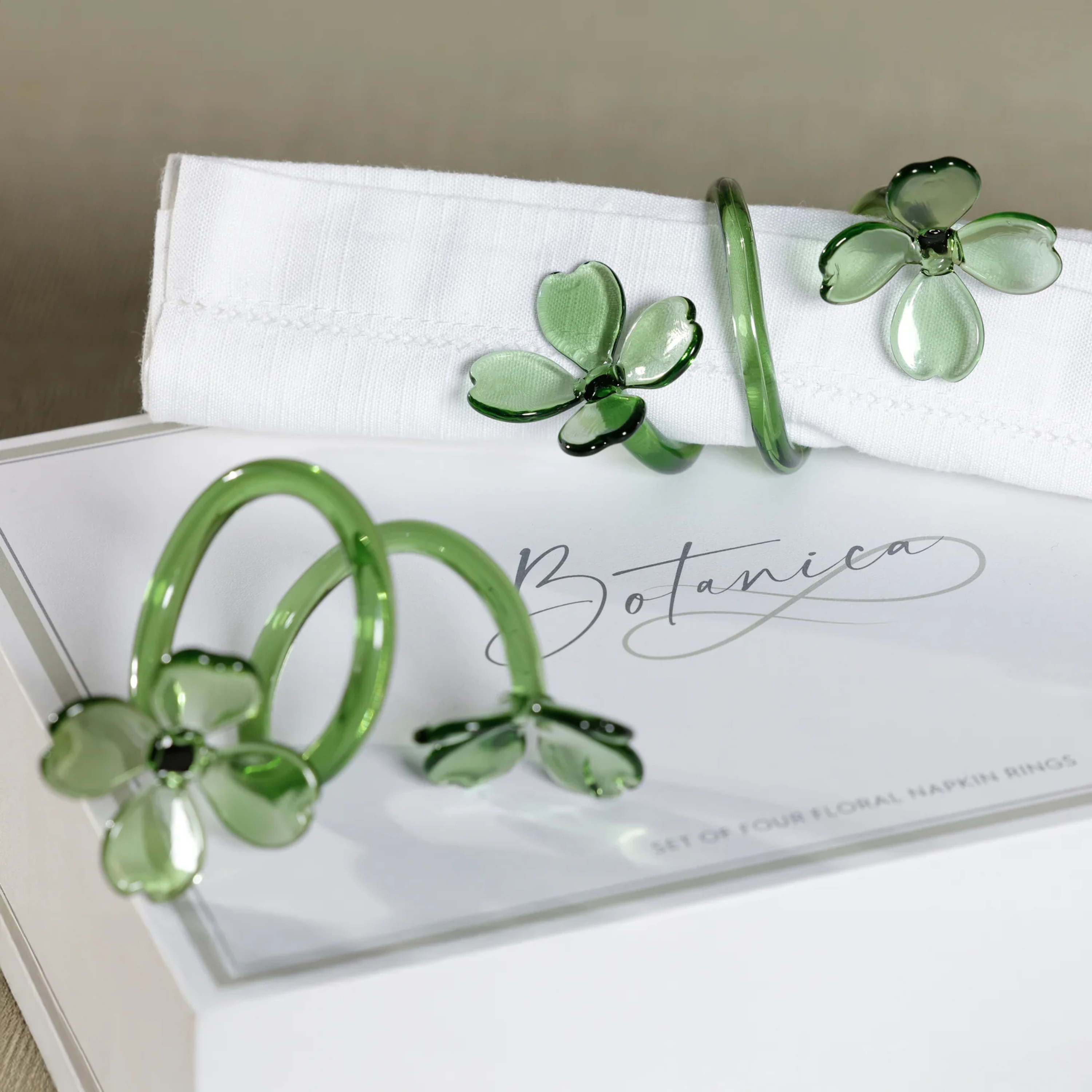 Botanica Glass Napkin Rings
