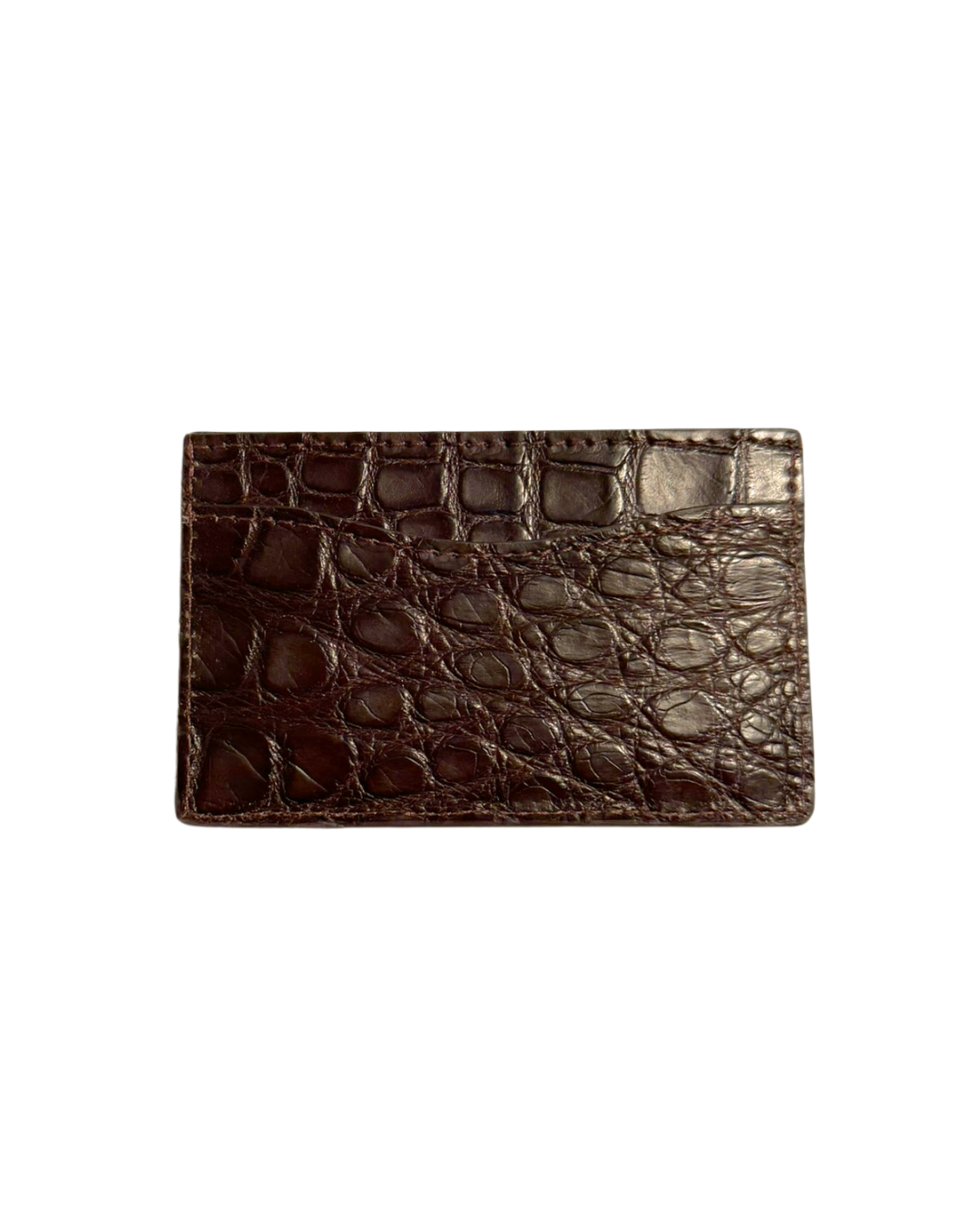 Matte Alligator Flat Card Case