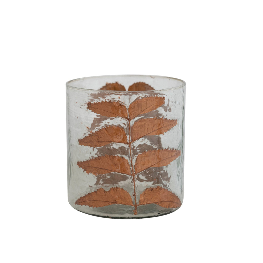 Floral Copper Vase Candle Holder