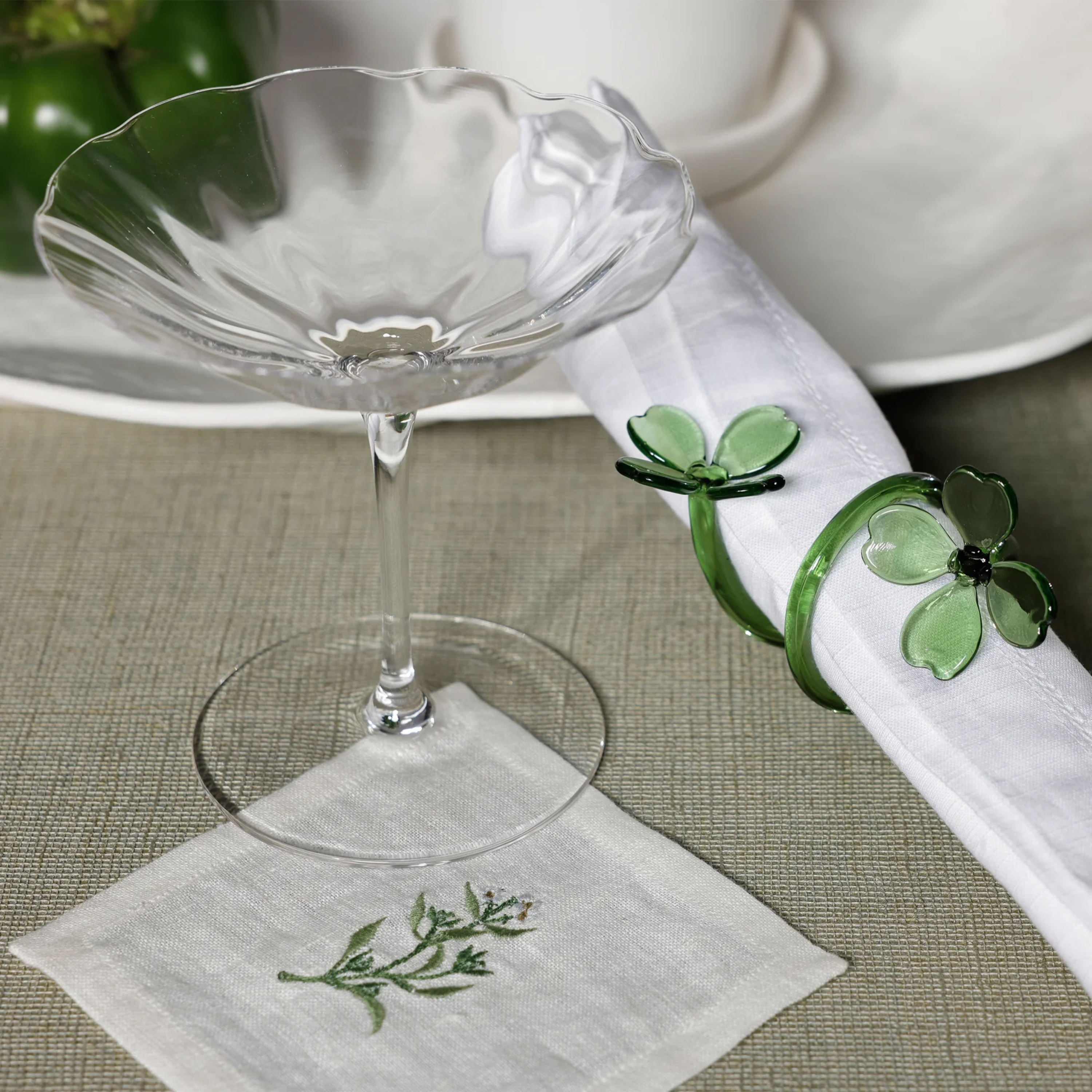 Botanica Glass Napkin Rings
