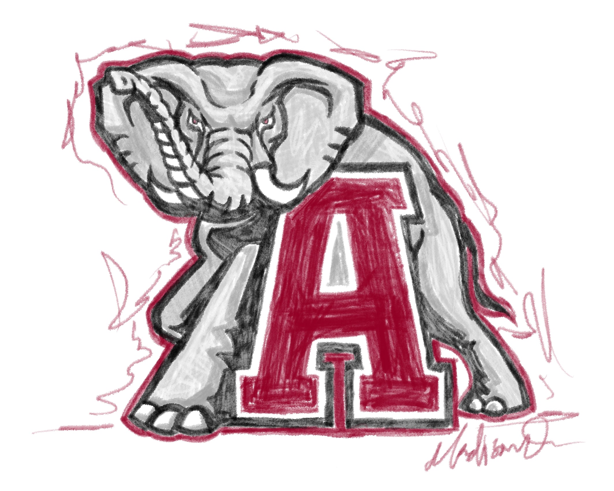 Roll Tide Roll Alabama Print