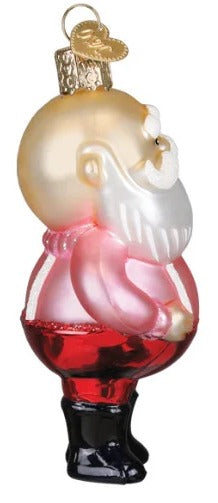 Santa in Suspenders Ornament