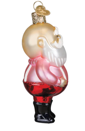 Santa in Suspenders Ornament