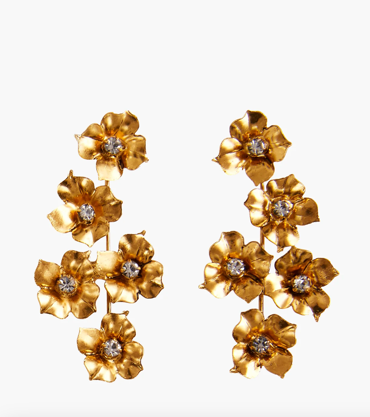 Myra Earring - Crystal Antique Gold
