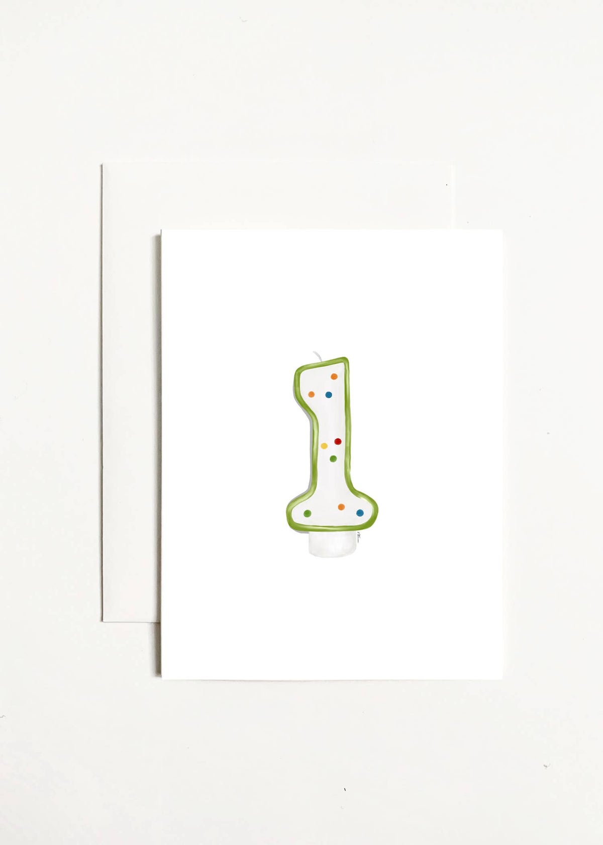 1 Birthday Candle - Green