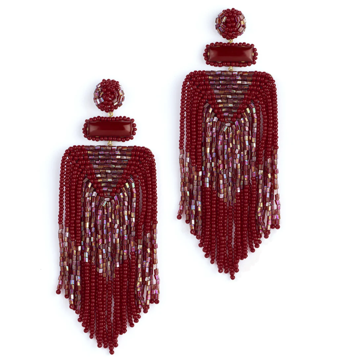 Jody Earrings - Maroon