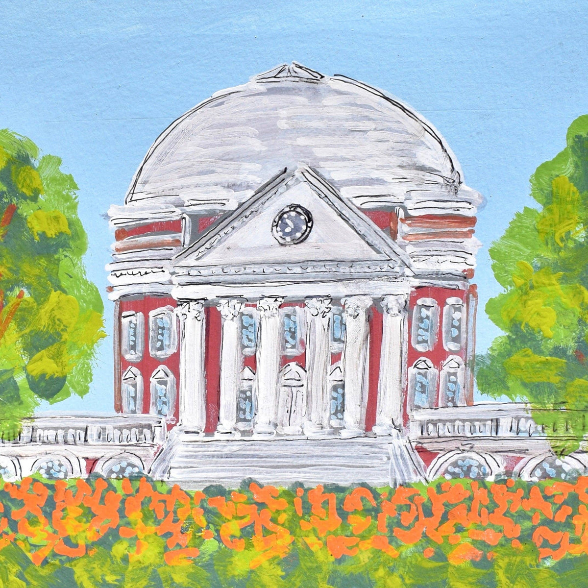 UVA Landmark Acrylic Disc Ornament
