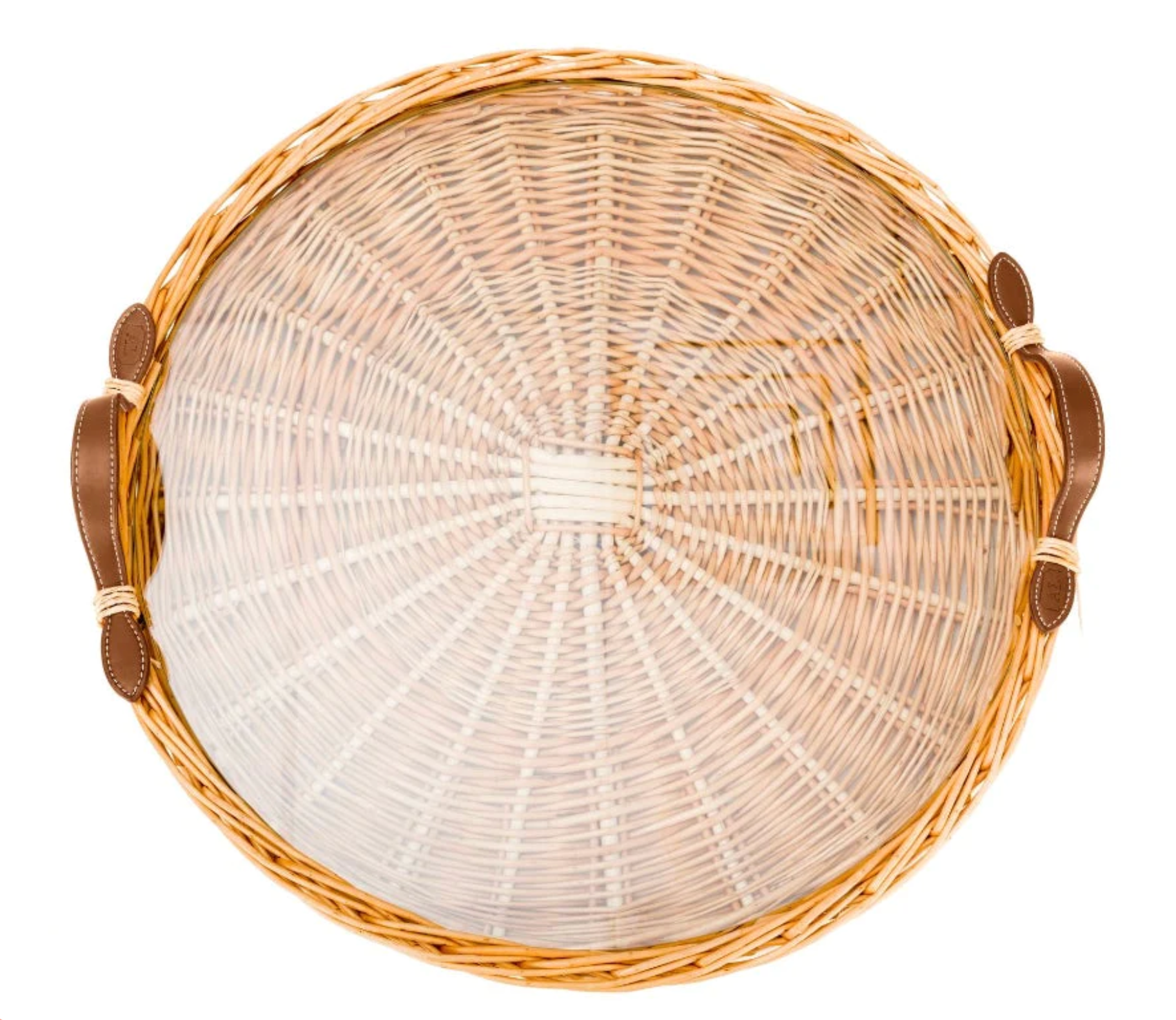 Island Tray Round Large Light Brown