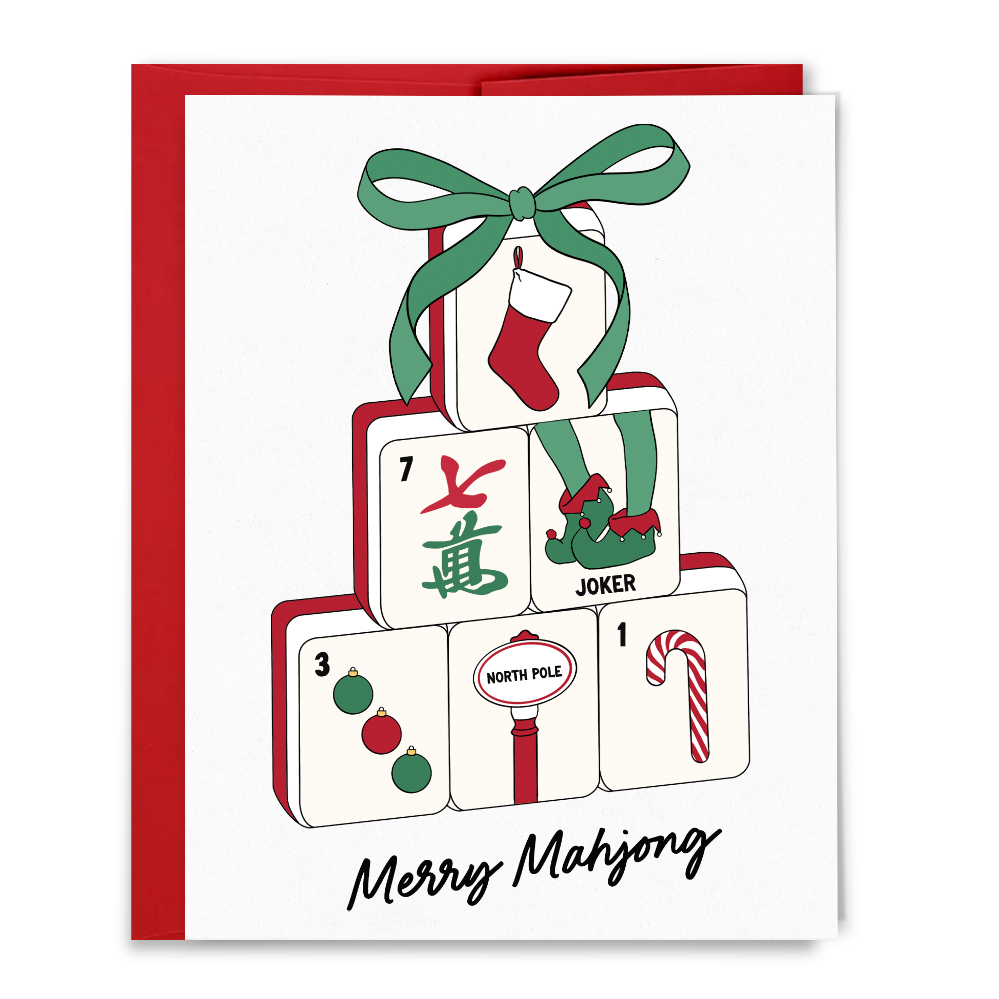 Merry Mahjong Christmas Card