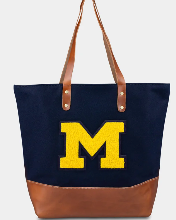 Michigan "M" Tote in Navy