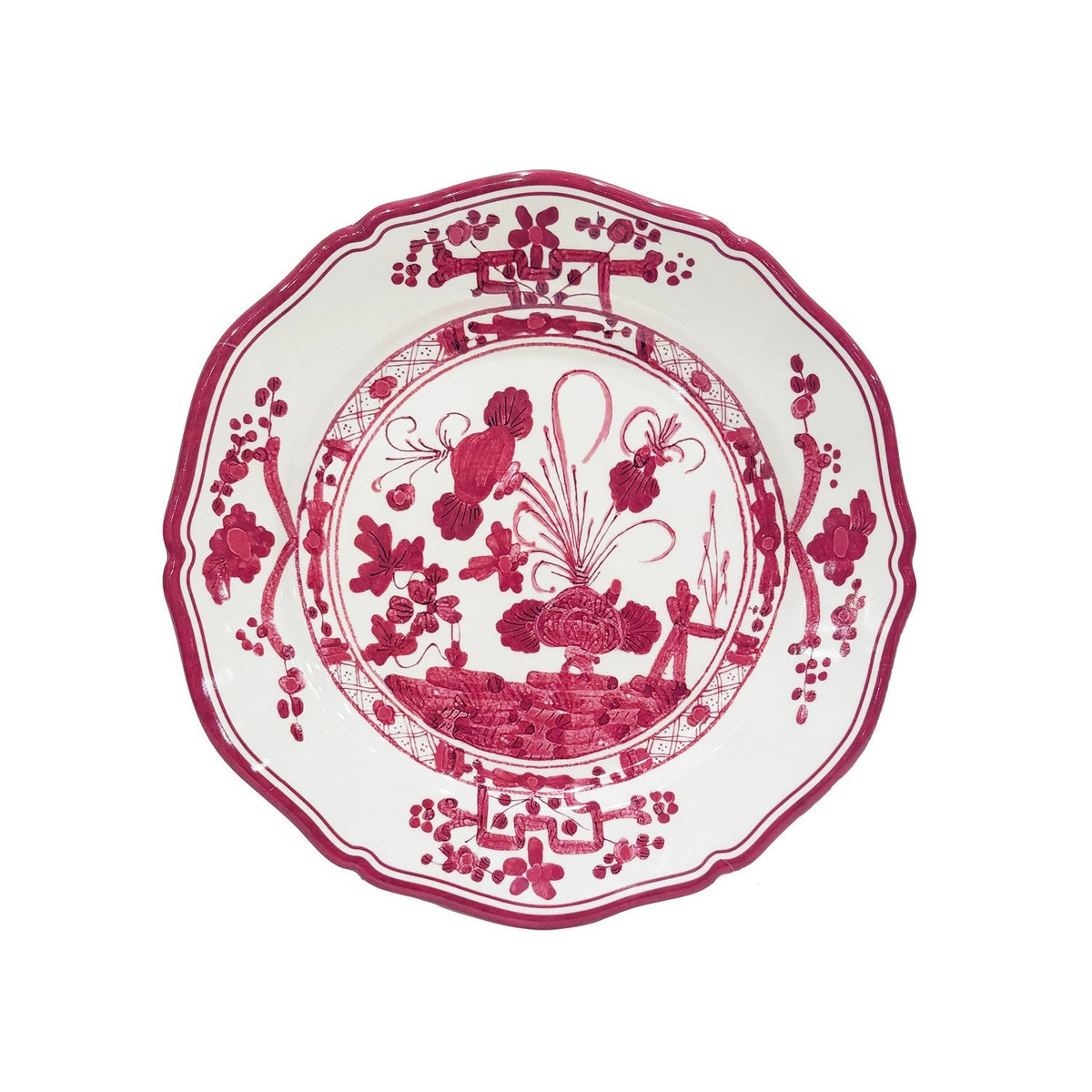VIDA Faenza 9" Salad Plate - Deep Pink & White
