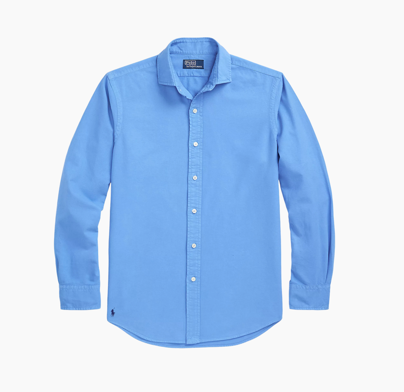 Long Sleeve Garment Dyed Oxford Sport Shirt