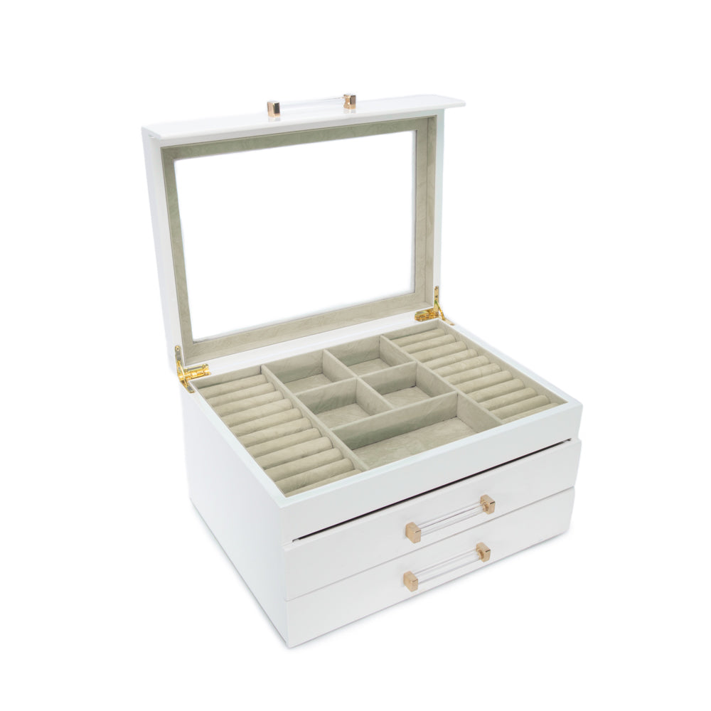 Kendall White Jewelry Box