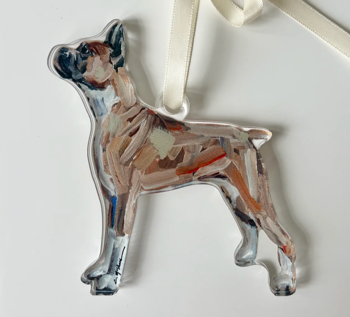 Boxer Acrylic Ornament