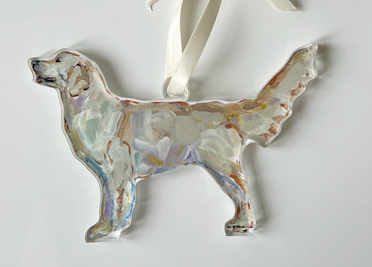 Golden Retriever Light Acrylic Ornament