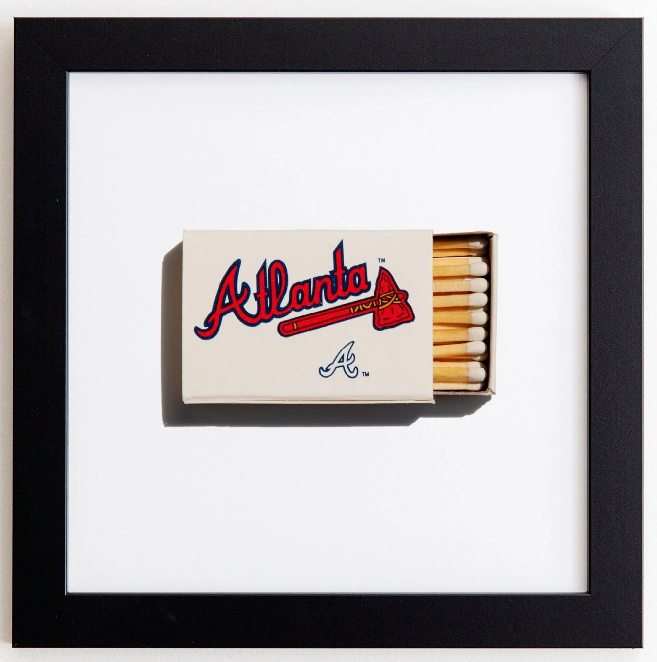 Atlanta Braves Matchbook in Black Frame