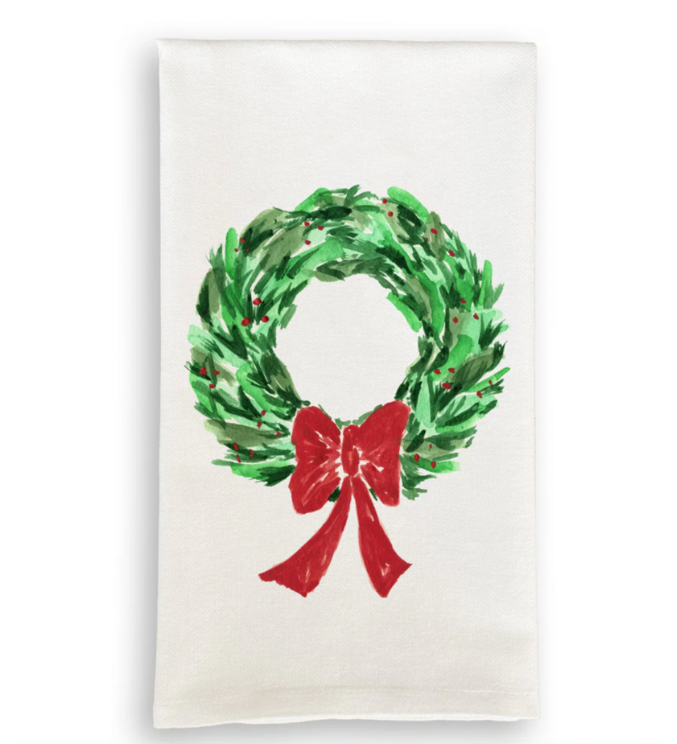 Christmas Wreath Dish Towel