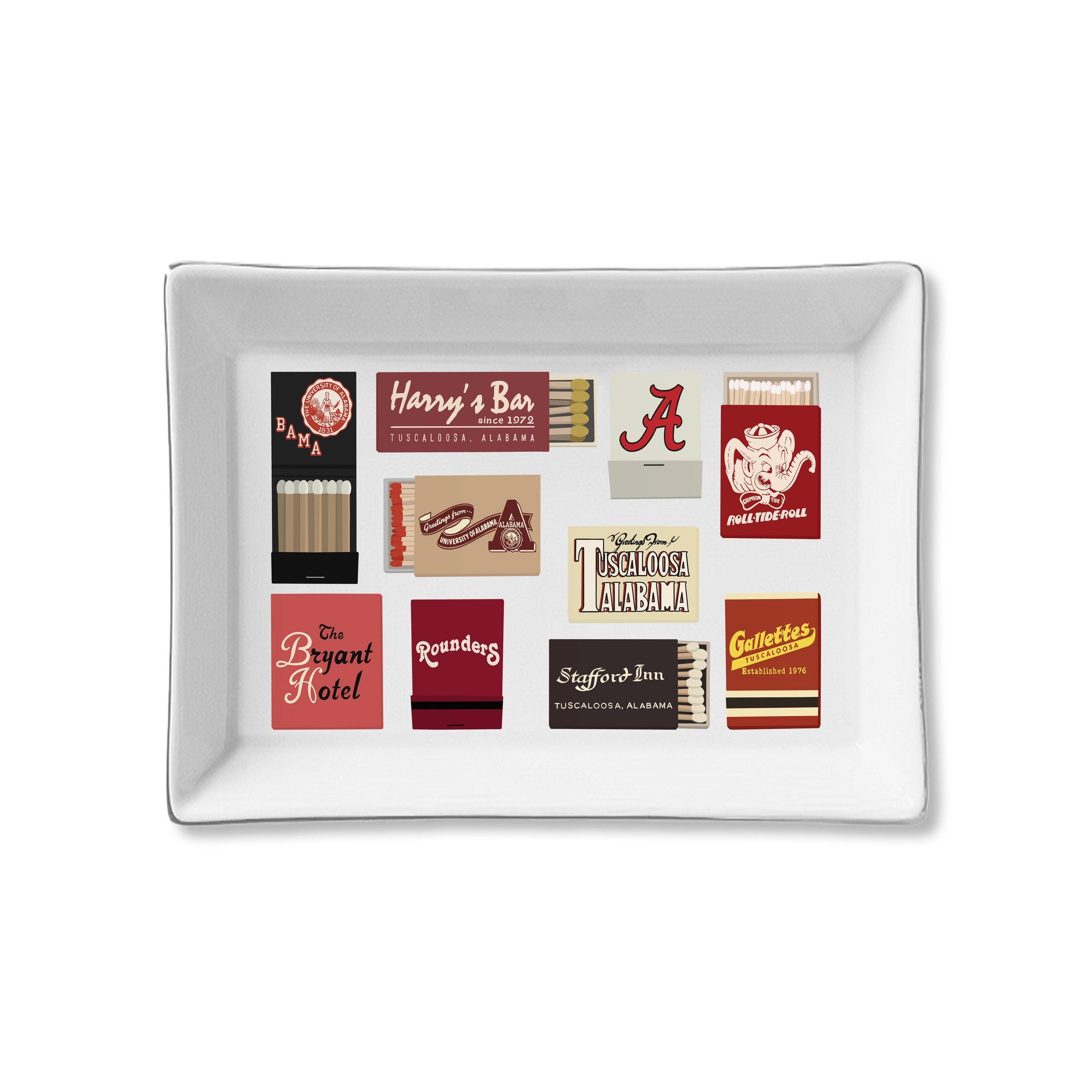 Alabama Matches Ceramic Tray