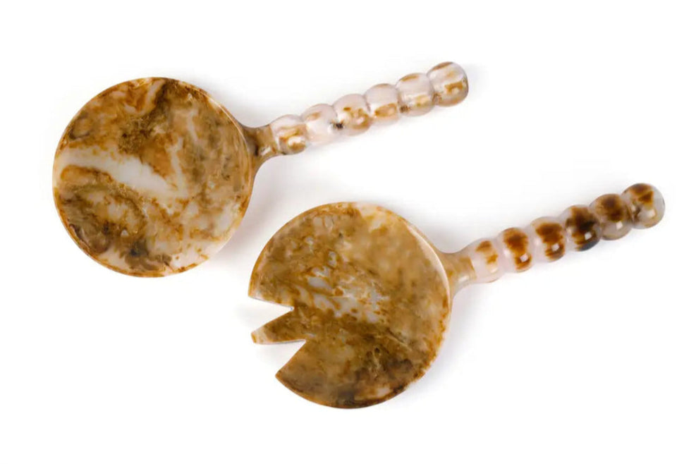 Resin Salad Server Brown