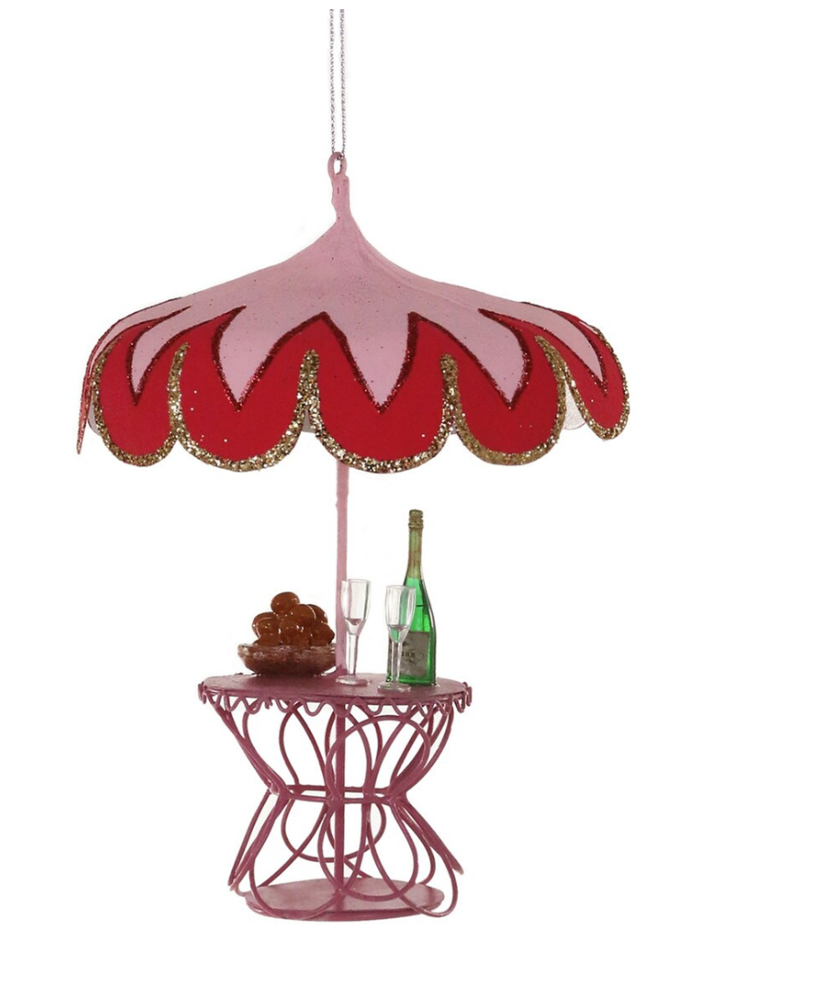 Poolside Brunch Ornament - Pink