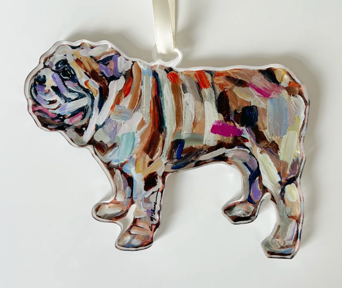 English Bulldog Acrylic Ornament