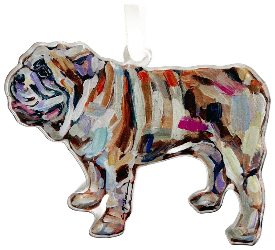 English Bulldog Acrylic Ornament