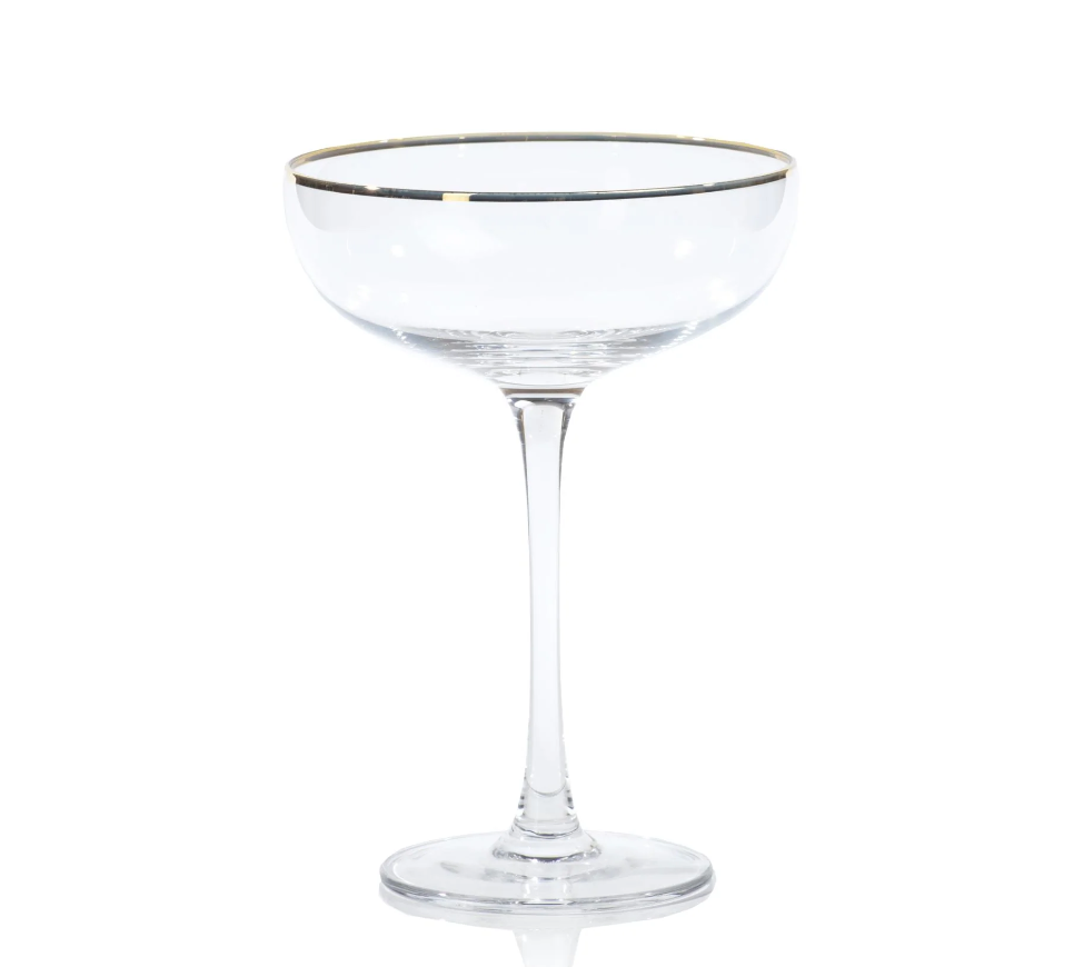 Martini/Serving Bowl w/ Gold Rim