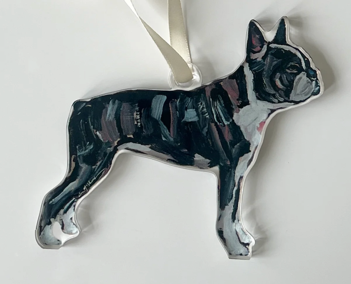 Boston Terrier Acrylic Ornament