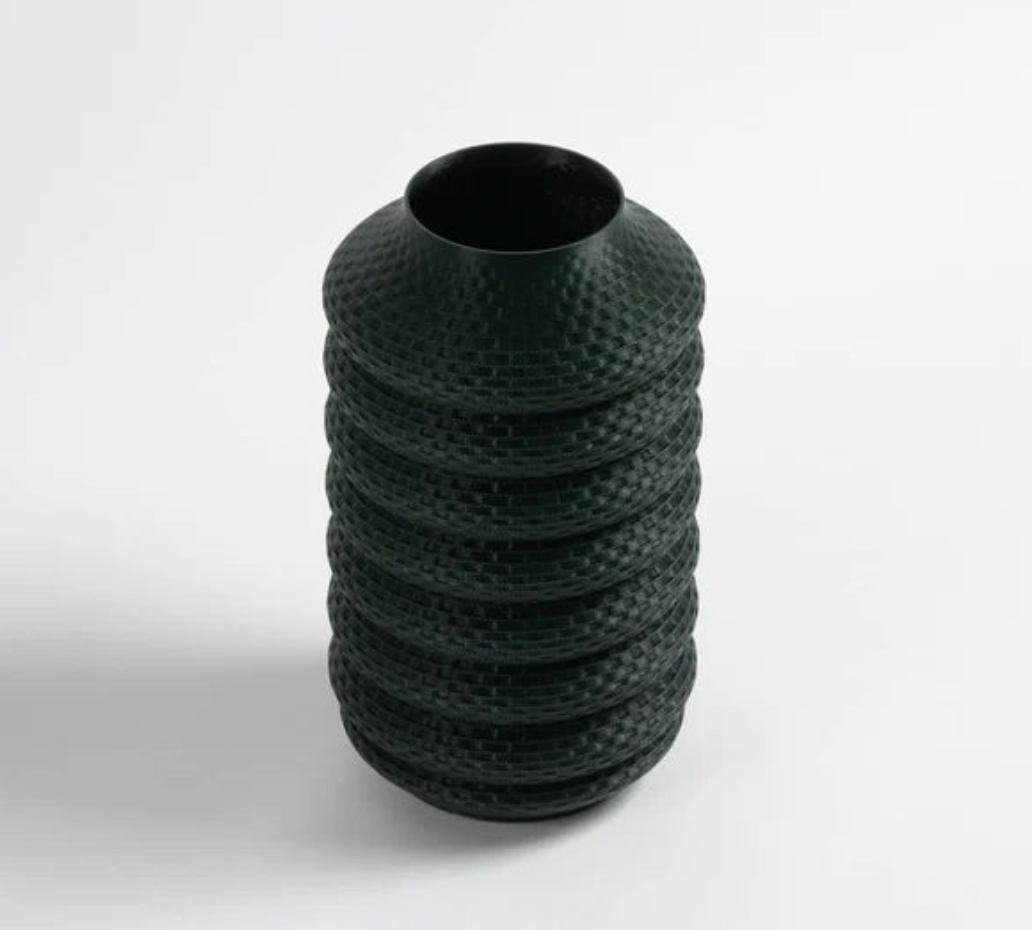 Green Rattan Vase