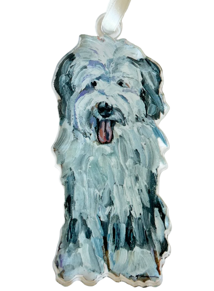 Old English Sheepdog Acrylic Ornament