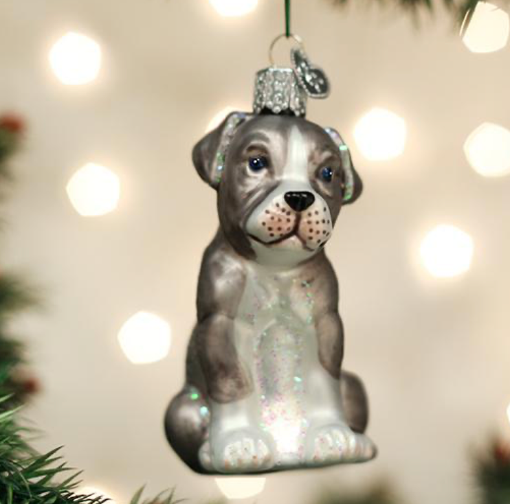 Pitbull Pup Ornament
