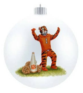Clemson Spirit Glass Ball Ornament