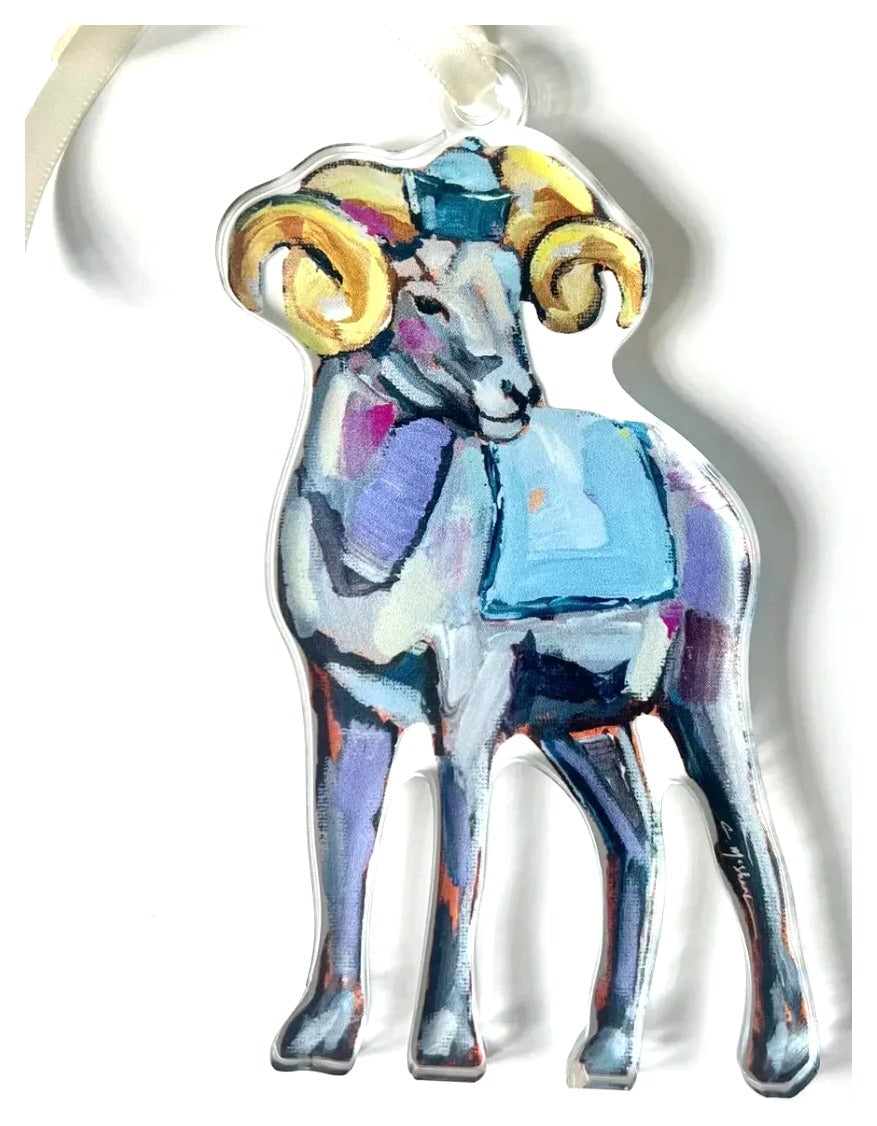 North Carolina Ram Acrylic Ornament