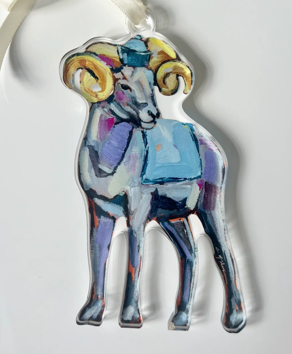 North Carolina Ram Acrylic Ornament