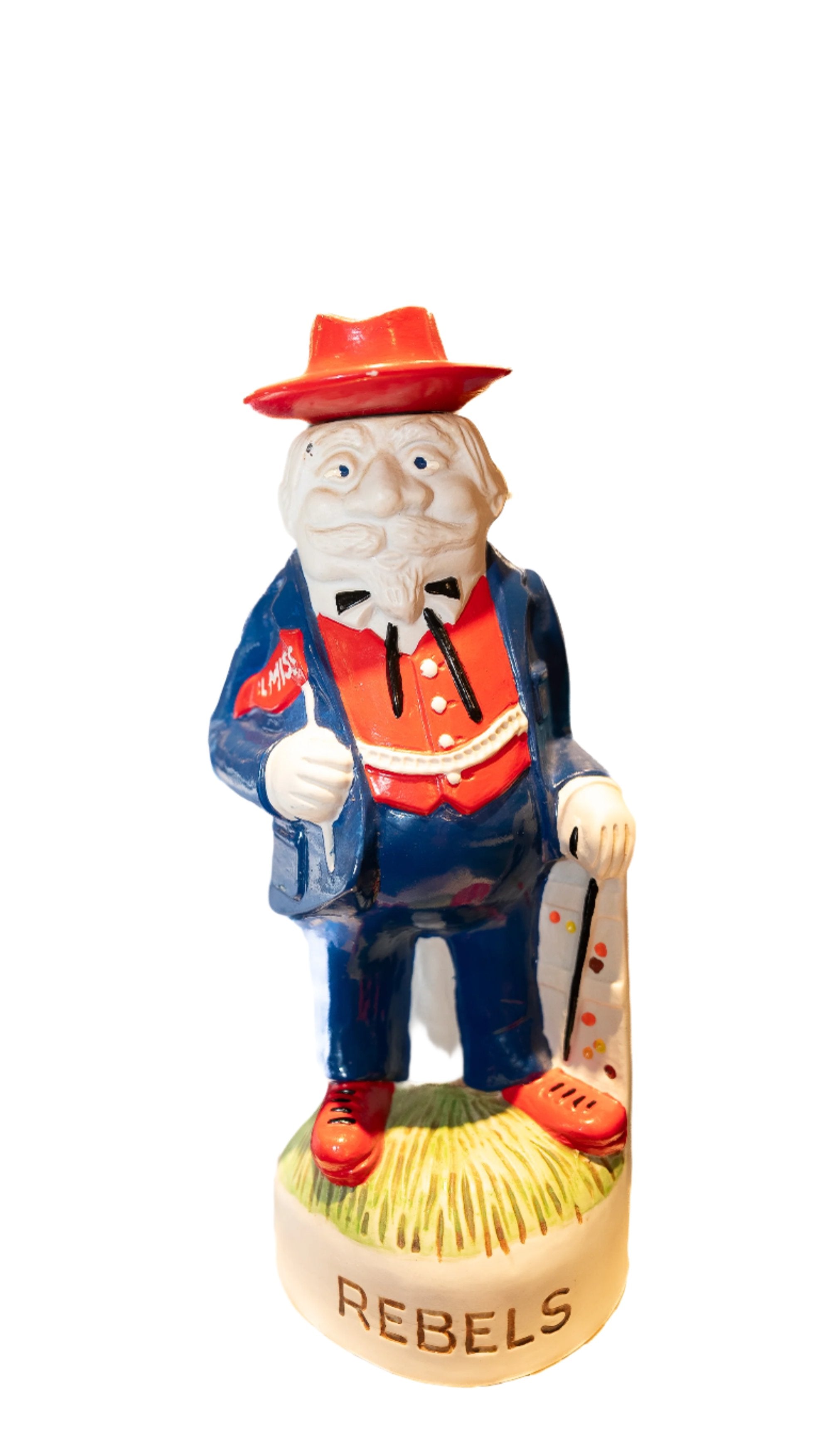 Vintage Colonel Rebel Decanter Ole Miss - 1974 McCormick