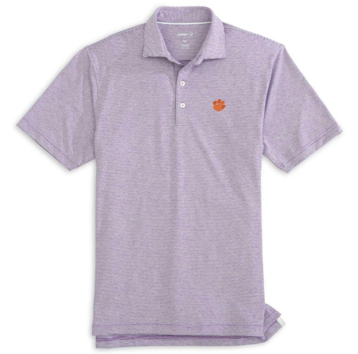 Clemson Lyndon Striped Jersey Performance Polo