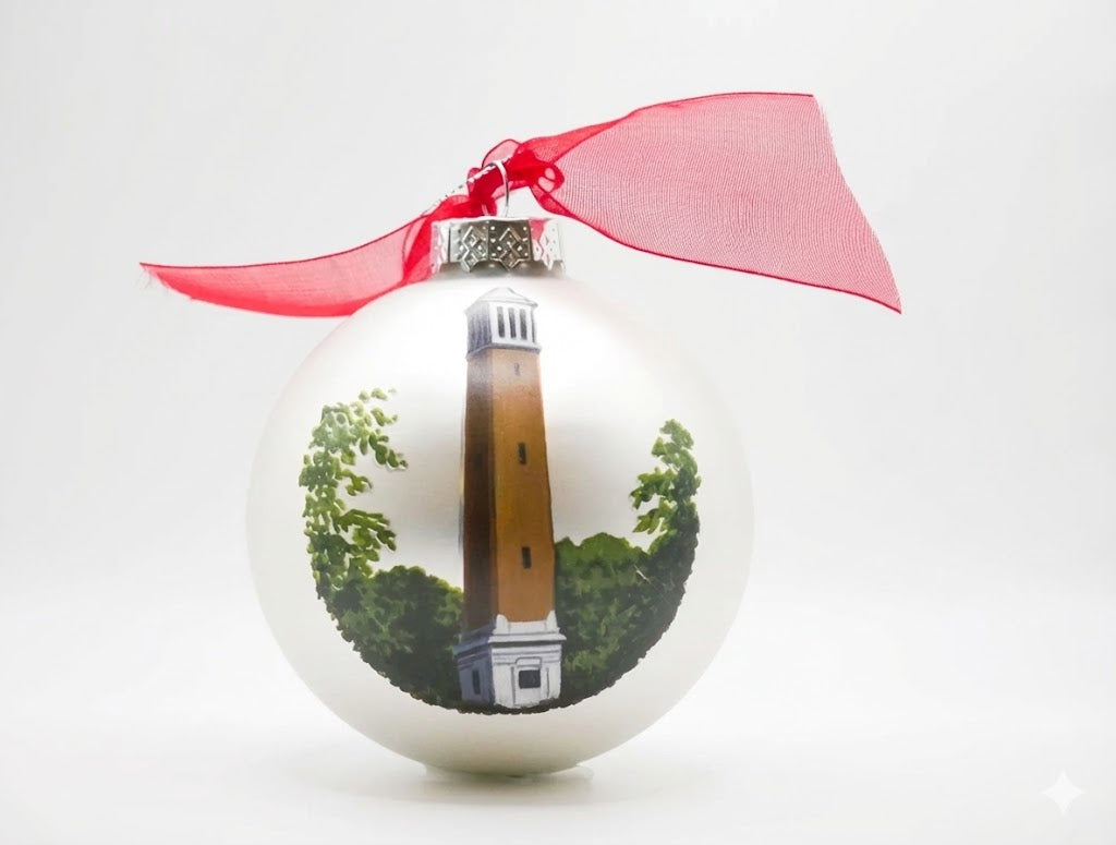 Alabama Landmark Glass Ornament